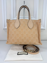 GUCCI OPHIDIA GG DENIM SHOPPER TOTE