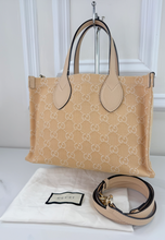 GUCCI OPHIDIA GG DENIM SHOPPER TOTE