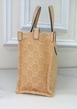 GUCCI OPHIDIA GG DENIM SHOPPER TOTE