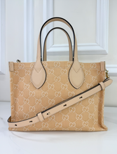 GUCCI OPHIDIA GG DENIM SHOPPER TOTE