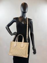 GUCCI OPHIDIA GG DENIM SHOPPER TOTE
