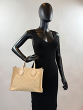 GUCCI OPHIDIA GG DENIM SHOPPER TOTE