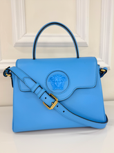 VERSACE LA MEDUSA MEDIUM TOP HANDLE LIMITED EDITION BLUE