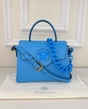 VERSACE LA MEDUSA MEDIUM TOP HANDLE LIMITED EDITION BLUE