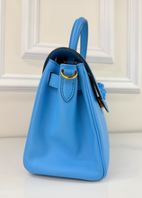 VERSACE LA MEDUSA MEDIUM TOP HANDLE LIMITED EDITION BLUE