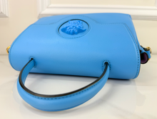 VERSACE LA MEDUSA MEDIUM TOP HANDLE LIMITED EDITION BLUE