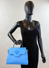 VERSACE LA MEDUSA MEDIUM TOP HANDLE LIMITED EDITION BLUE