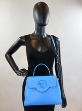 VERSACE LA MEDUSA MEDIUM TOP HANDLE LIMITED EDITION BLUE