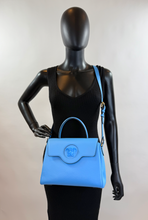 VERSACE LA MEDUSA MEDIUM TOP HANDLE LIMITED EDITION BLUE