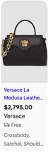 VERSACE LA MEDUSA MEDIUM TOP HANDLE LIMITED EDITION BLUE