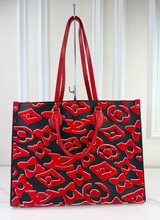 LOUIS VUITTON ON THE GO GM LIMITED EDITION URS FISCHER TUFTED MONOGRAM CANVAS