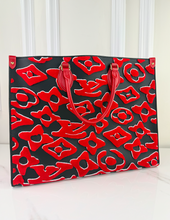 LOUIS VUITTON ON THE GO GM LIMITED EDITION URS FISCHER TUFTED MONOGRAM CANVAS