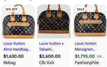 LOUIS VUITTON ALMA STUDDED BLACK MULTICOLOR