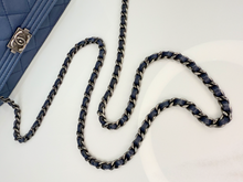 CHANEL BOY WALLET ON CHAIN LAMBSKIN IN NAVY