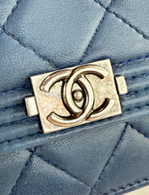 CHANEL BOY WALLET ON CHAIN LAMBSKIN IN NAVY