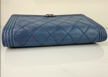 CHANEL BOY WALLET ON CHAIN LAMBSKIN IN NAVY