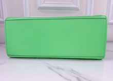 FENDI SUNSHINE SHOPPER TOTE LIMITED EDITION EMBOSSED NEON MINT GREEN
