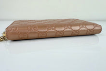 GUCCI GUCCISSIMA ZIP AROUND WALLET METALLIC ROSE GOLD