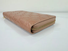 GUCCI GUCCISSIMA ZIP AROUND WALLET METALLIC ROSE GOLD