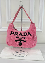 PRADA TERRY CLOTH MINI RE-EDITION 2000S BAG IN PINK