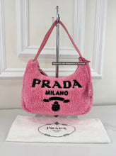 PRADA TERRY CLOTH MINI RE-EDITION 2000S BAG IN PINK