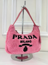 PRADA TERRY CLOTH MINI RE-EDITION 2000S BAG IN PINK
