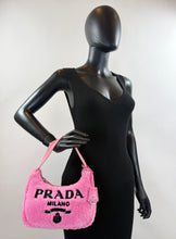 PRADA TERRY CLOTH MINI RE-EDITION 2000S BAG IN PINK