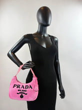 PRADA TERRY CLOTH MINI RE-EDITION 2000S BAG IN PINK