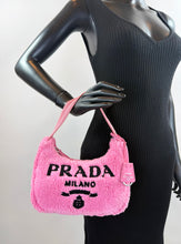 PRADA TERRY CLOTH MINI RE-EDITION 2000S BAG IN PINK
