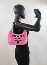 PRADA TERRY CLOTH MINI RE-EDITION 2000S BAG IN PINK