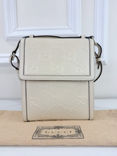 GUCCI JUMBO GG EMBOSSED MESSENGER BAG