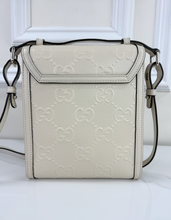 GUCCI JUMBO GG EMBOSSED MESSENGER BAG