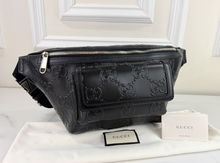 GUCCI BELT BAG LARGE JUMBO GG EMBOSSED FRONT POCKET