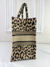 DIOR BOOK TOTE MEDIUM CANVAS MIZZA LEOPARD