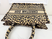DIOR BOOK TOTE MEDIUM CANVAS MIZZA LEOPARD