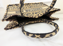 DIOR BOOK TOTE MEDIUM CANVAS MIZZA LEOPARD