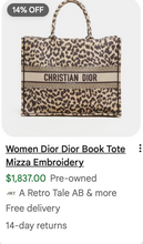 DIOR BOOK TOTE MEDIUM CANVAS MIZZA LEOPARD