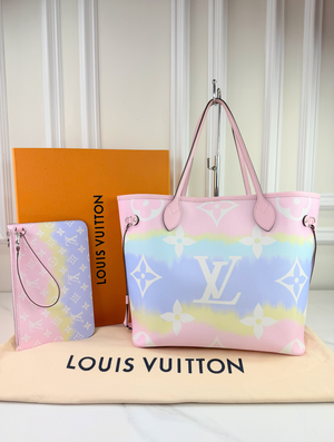 LOUIS VUITTON NEVERFULL MM ESCALE PASTEL FULL SET LIMITED EDITION
