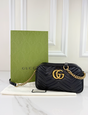 GUCCI MARMONT GG MATELASSE CHAIN CROSSBODY