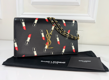 YSL LIPSTICK PRINT CLASSIC KATE CLUTCH / ON CHAIN