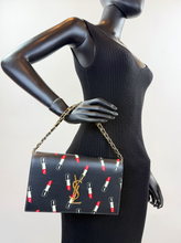 YSL LIPSTICK PRINT CLASSIC KATE CLUTCH / ON CHAIN