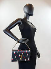 YSL LIPSTICK PRINT CLASSIC KATE CLUTCH / ON CHAIN