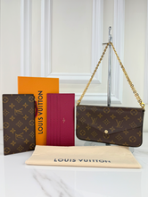 LOUIS VUITTON POCHETTE FELICIE CHAIN WALLET FULL SET