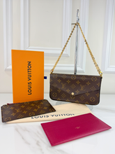LOUIS VUITTON POCHETTE FELICIE CHAIN WALLET FULL SET