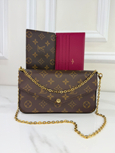 LOUIS VUITTON POCHETTE FELICIE CHAIN WALLET FULL SET