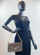 LOUIS VUITTON POCHETTE FELICIE CHAIN WALLET FULL SET
