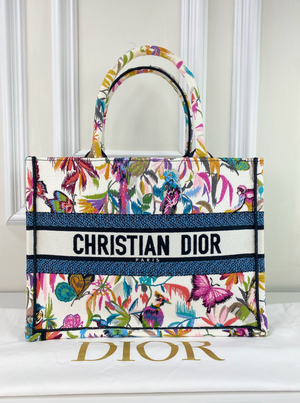 DIOR BOOK TOTE MEDIUM EMBROIDERED KJOUY FANTASTICA LIMITED EDITION
