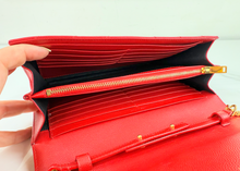YSL MATELASSE FLAP ENVELOPE CROSSBODY IN RED
