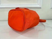 PRADA TESSUTO NYLON BUCKET CROSSBODY IN ORANGE