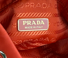 PRADA TESSUTO NYLON BUCKET CROSSBODY IN ORANGE